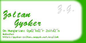 zoltan gyoker business card
